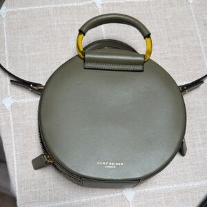 Kurt Geiger Olive Green Round Crossbody Bag